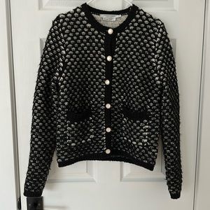 Simons Contemporaine - Jewel-Button Textured Cardigan - Small